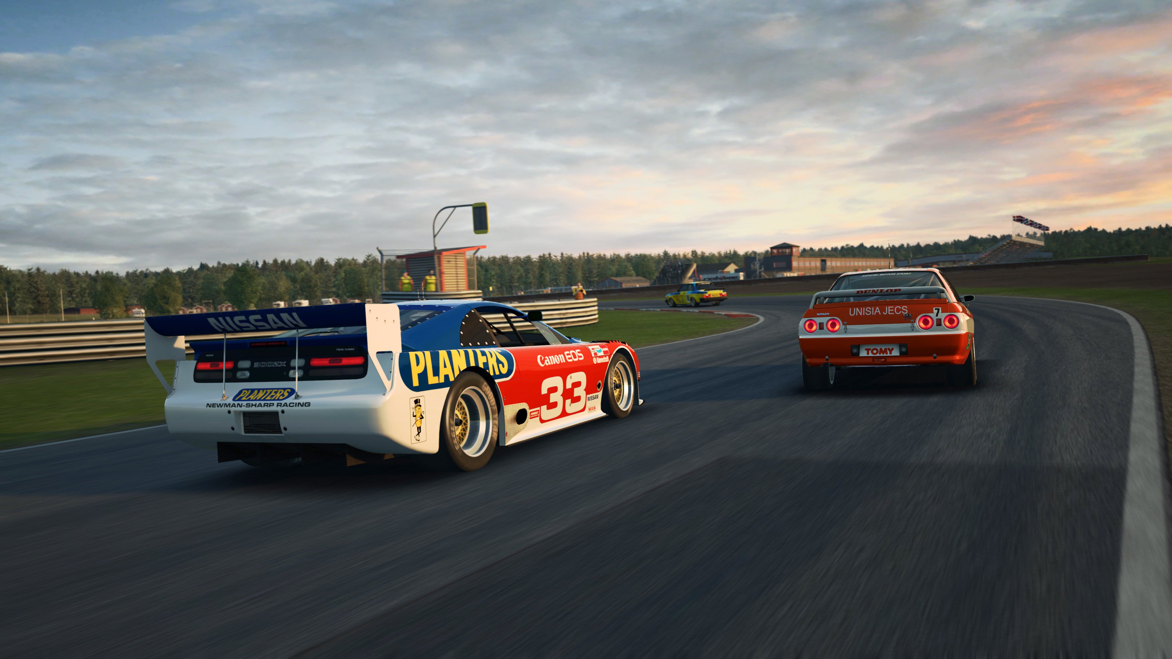 RaceRoom Anderstorp Nissans racing back shot