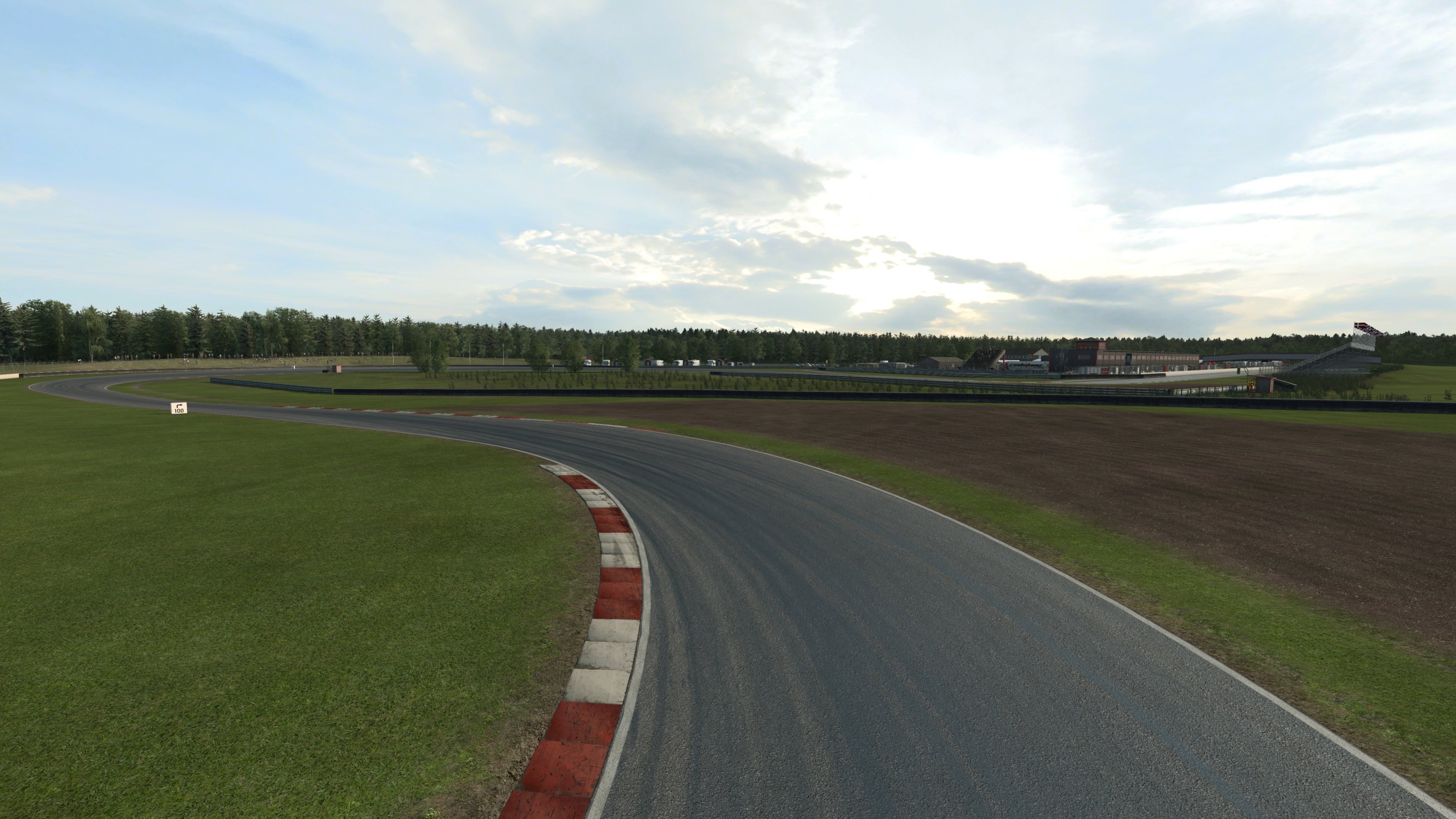 RaceRoom Anderstorp left turn drone shot