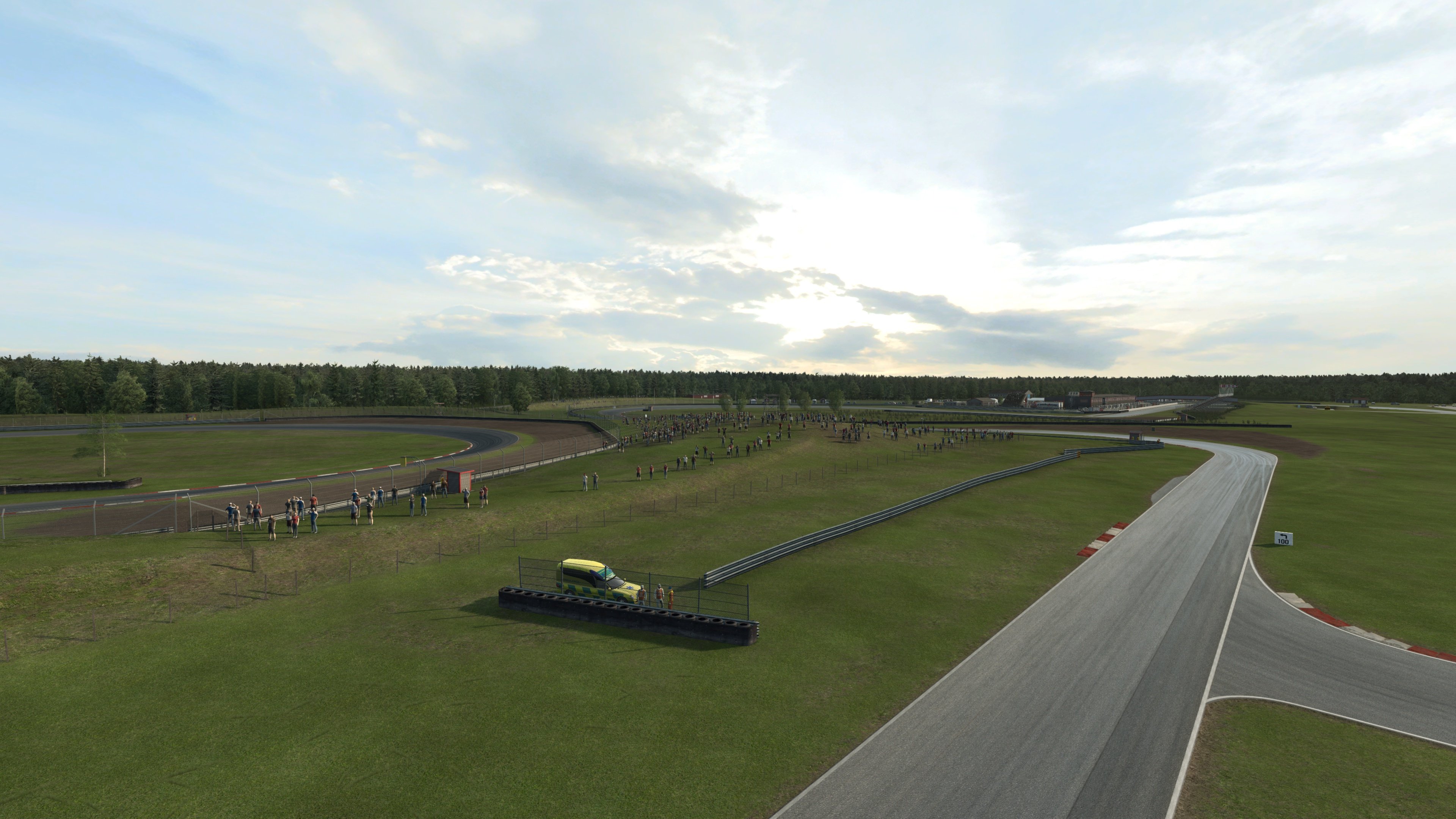 RaceRoom Anderstorp back straight drone shot