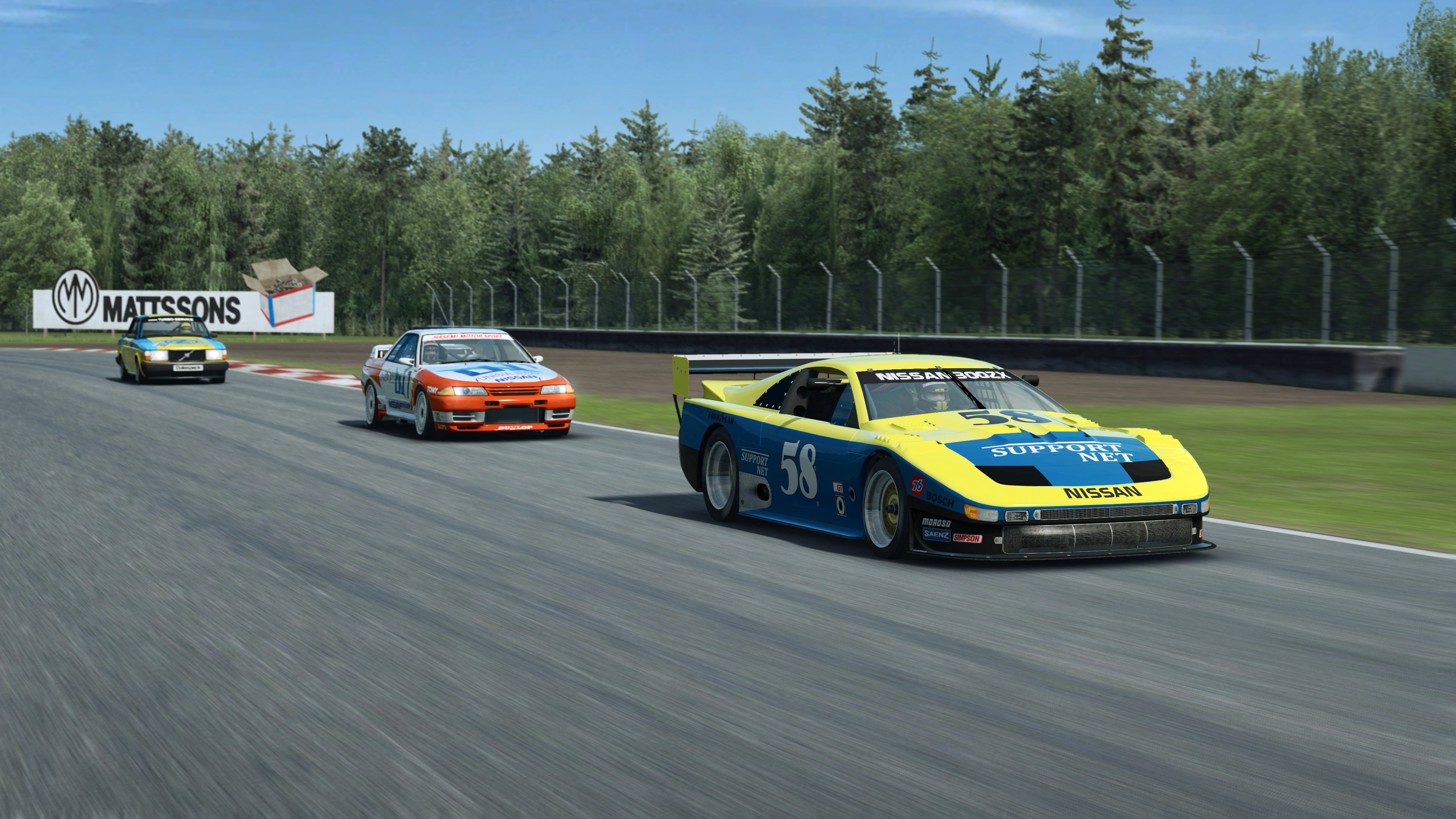 RaceRoom Nissans and Volvo racing