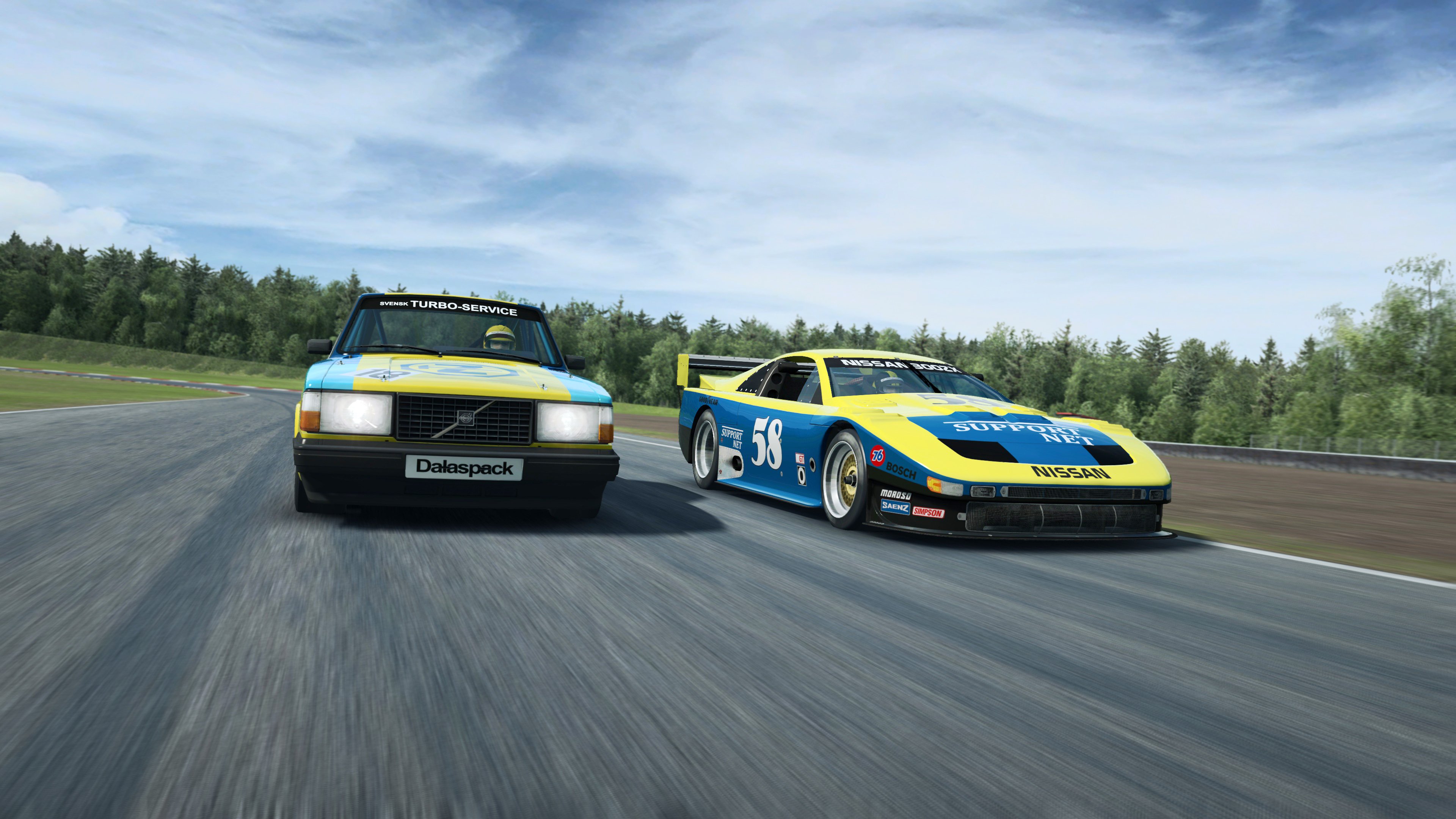 RaceRoom Volvo and Nissan close up front