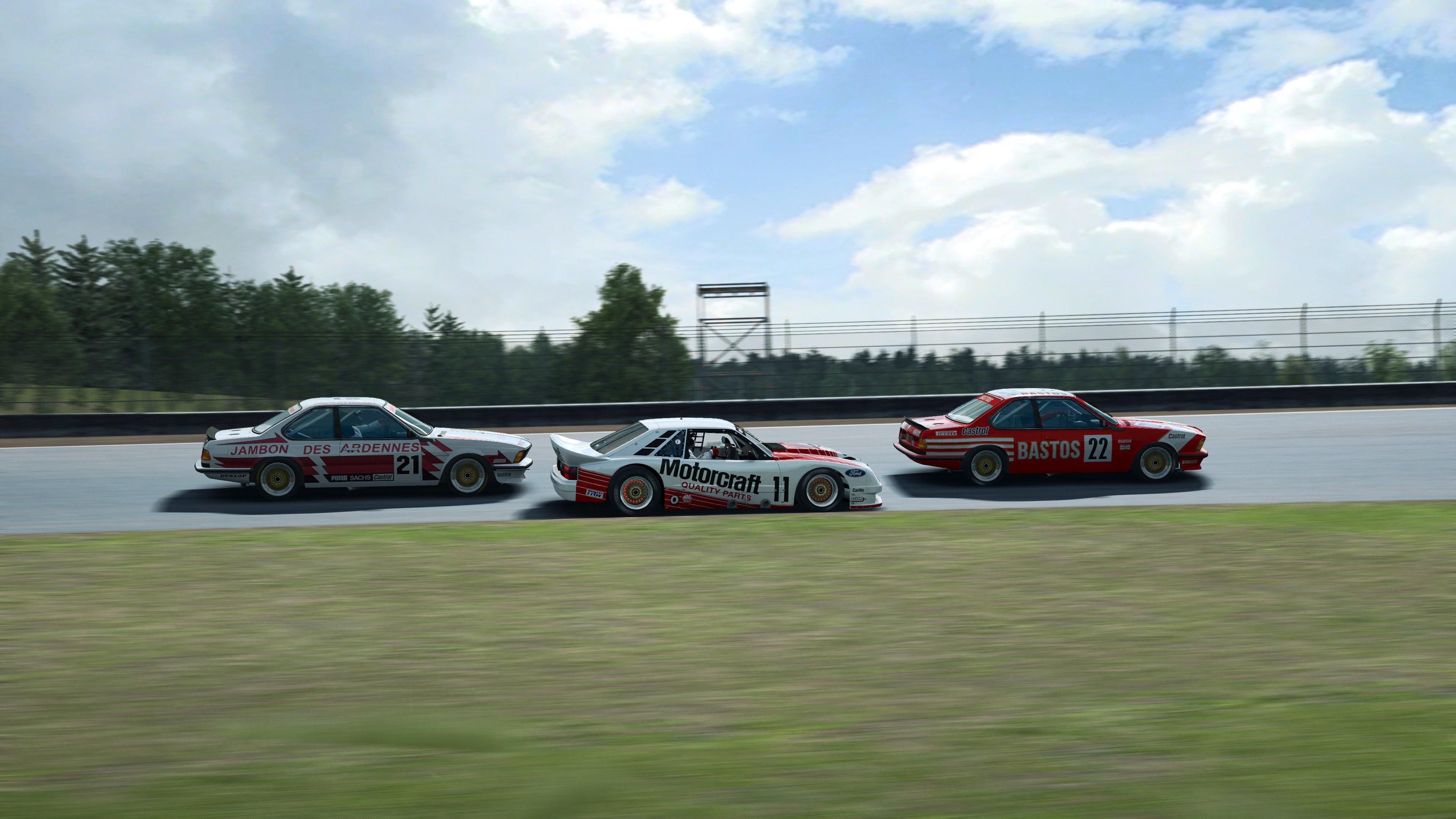 RaceRoom BMW and Ford side shot
