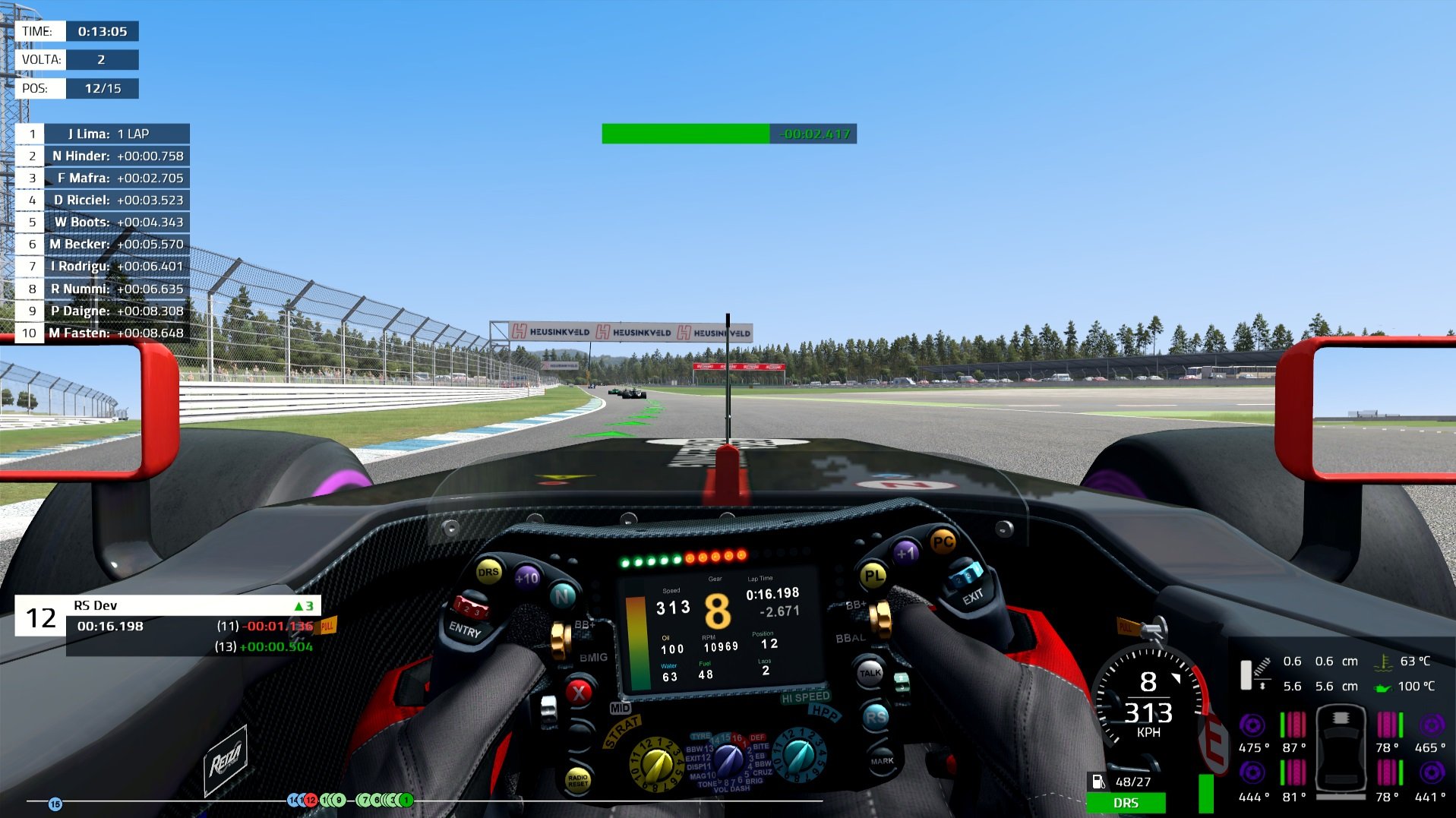 Automobilista reworked native HUD 1