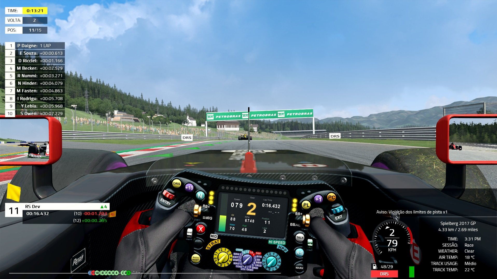 Automobilista reworked native HUD 2