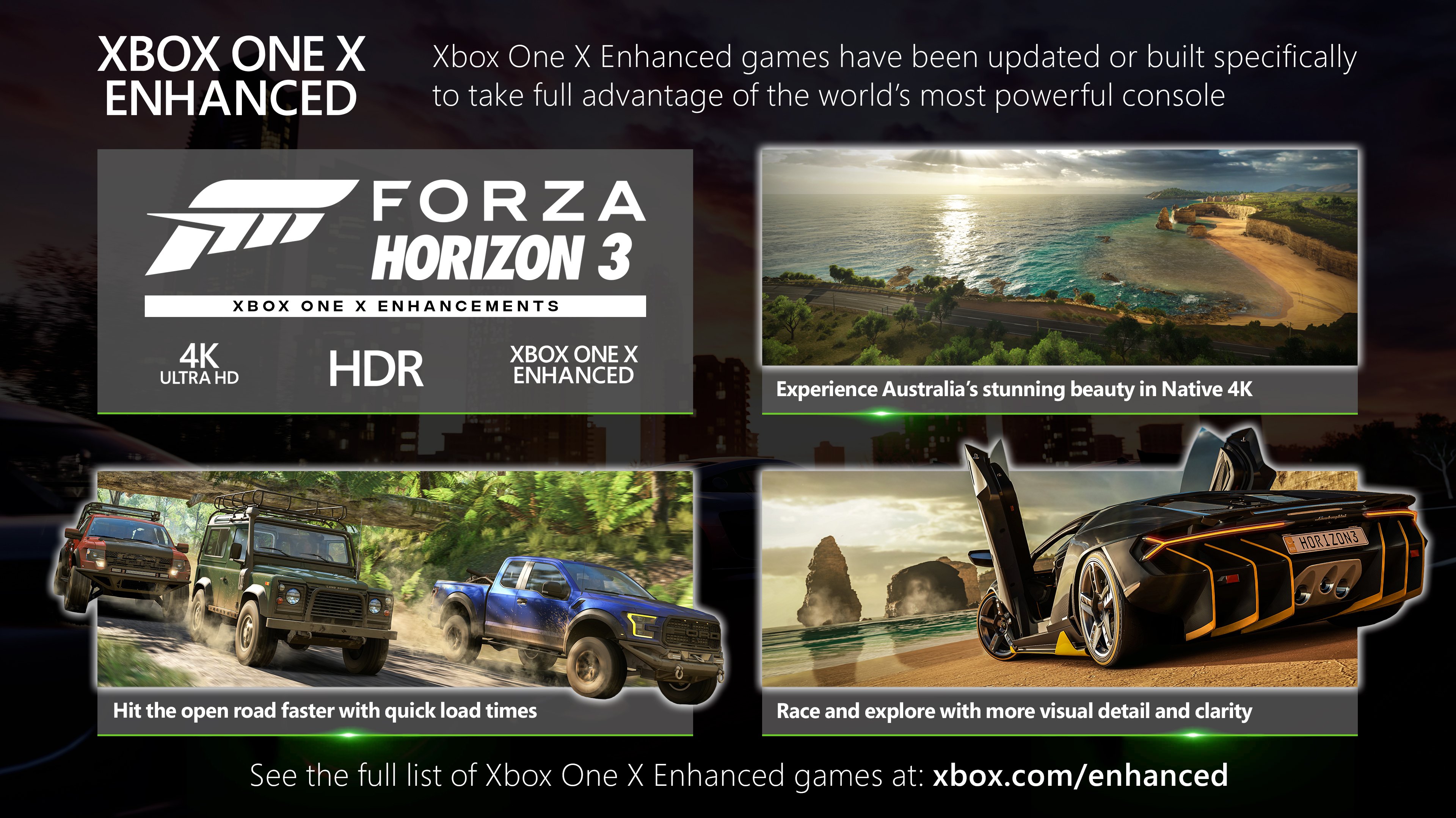 Forza Horizon 3 Xbox One X Enhanced Overview