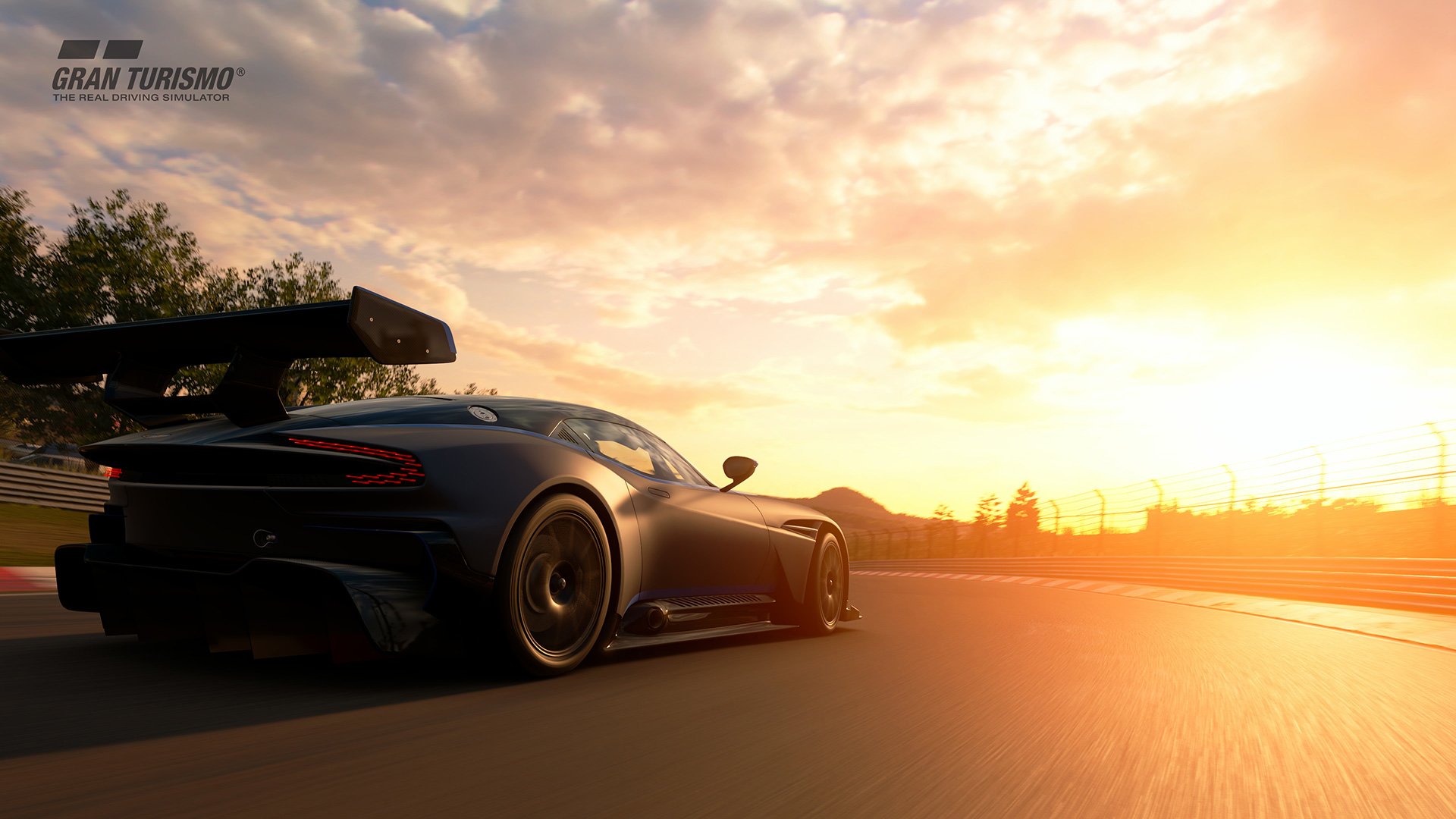 Gran Turismo Sport Aston Martin Vulcan sunset