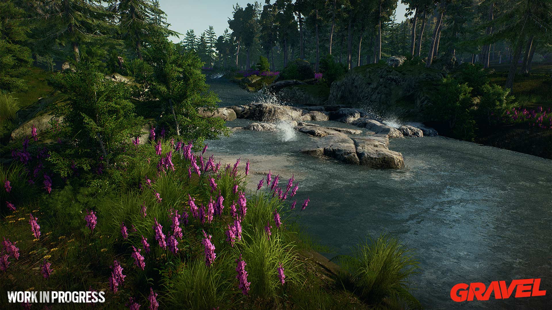 Gravel wip river