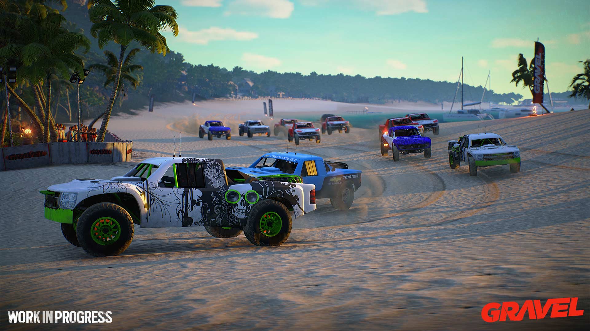 Gravel wip trophy trucks beach