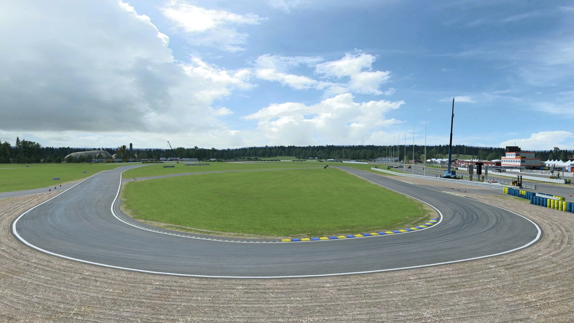 Karlskoga Motorstadion big turn drone shot