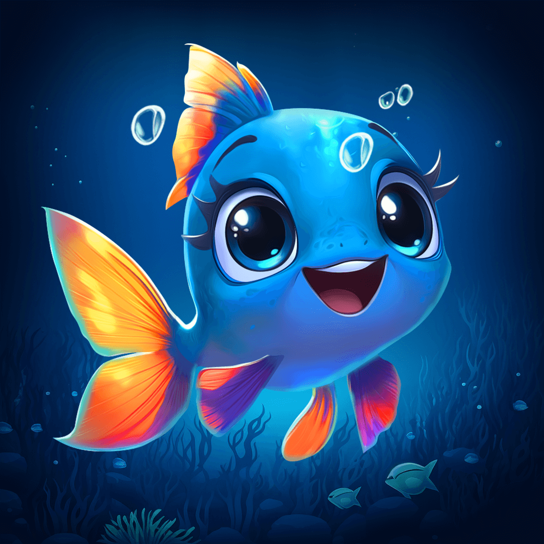 Cartoon Fish 2D Character