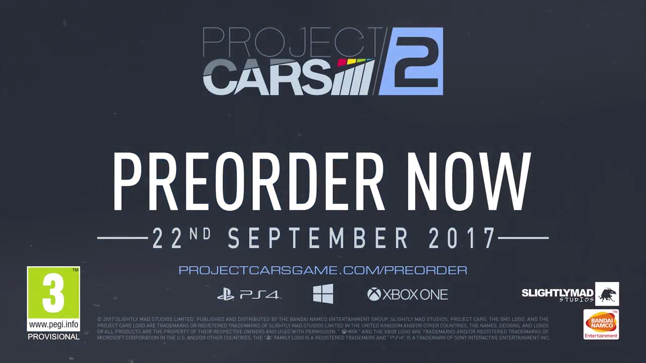Project CARS 2 release date banner