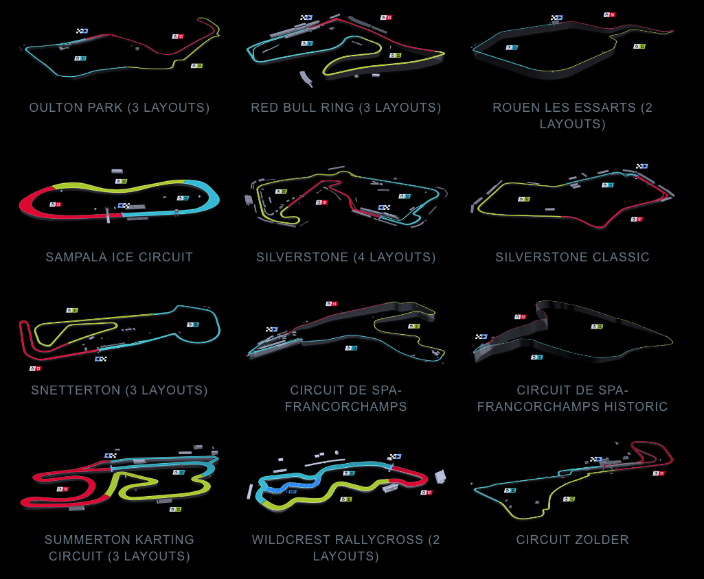 Project CARS 2 track list 3